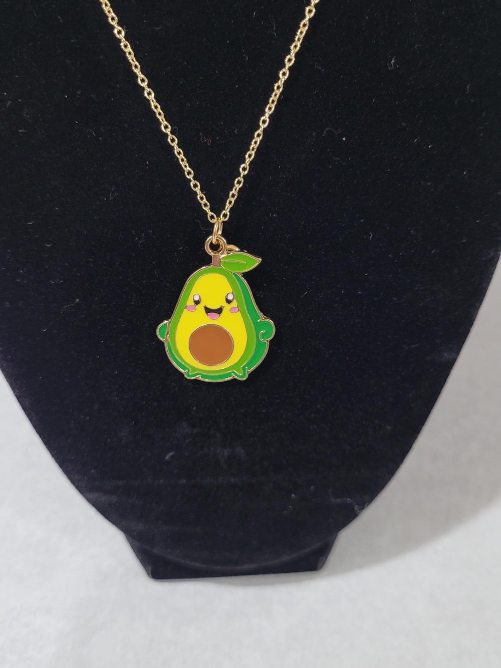 Cute Avocado Pendant Necklace for Kids - Green